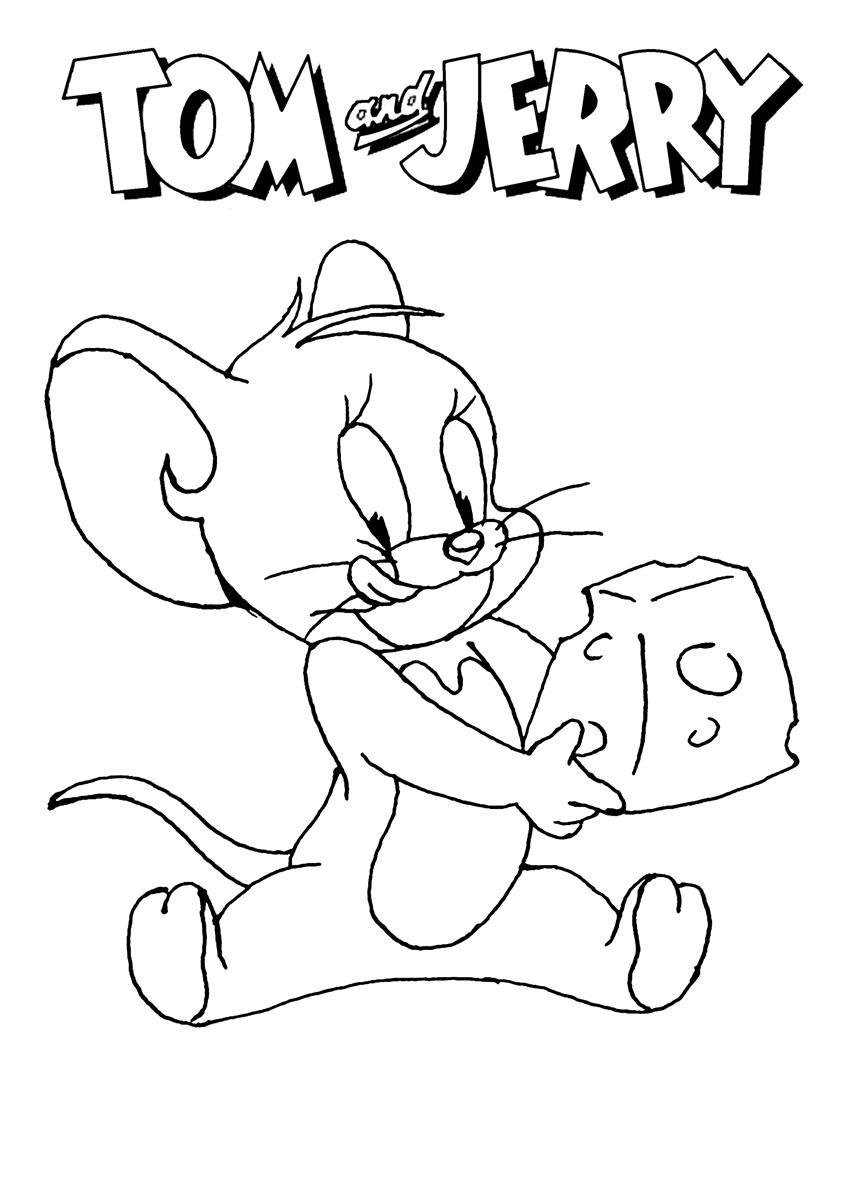 Tom jerry coloring page