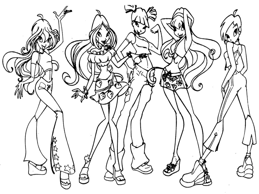 Winx club printable coloring pages