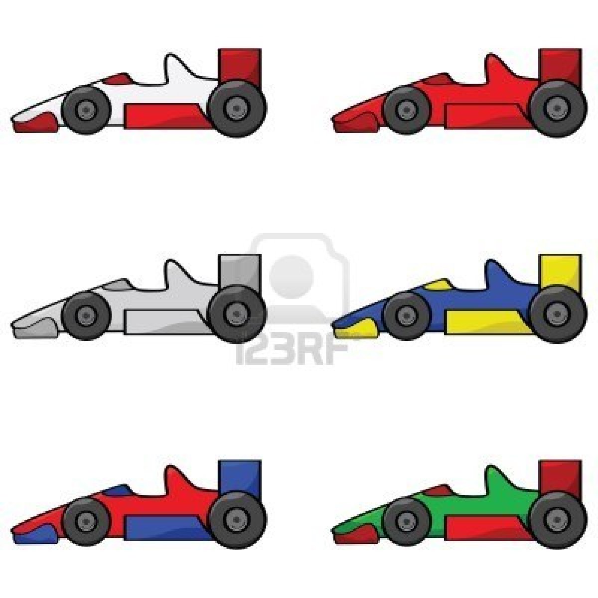 Free clipart cartoon race cars