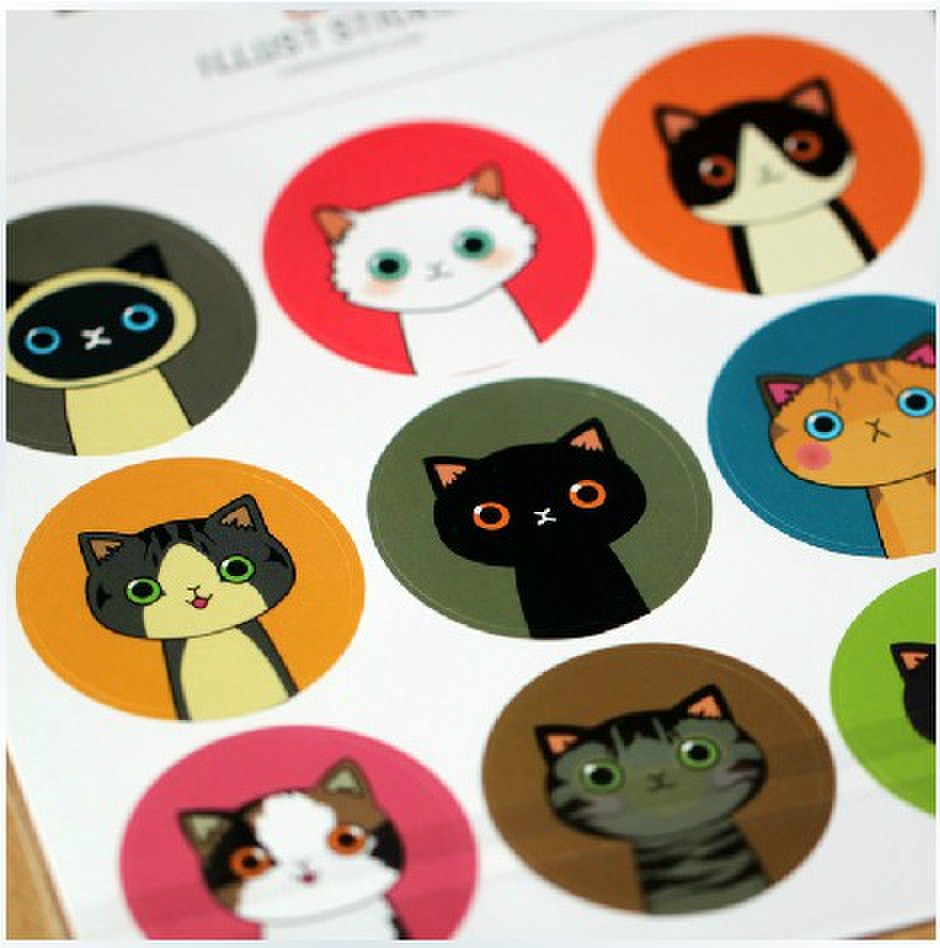 Cartoon Cat Stickers Decoration