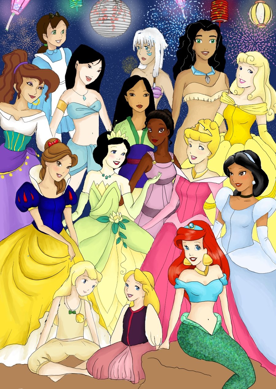 все принцессы диснея в одном фото
