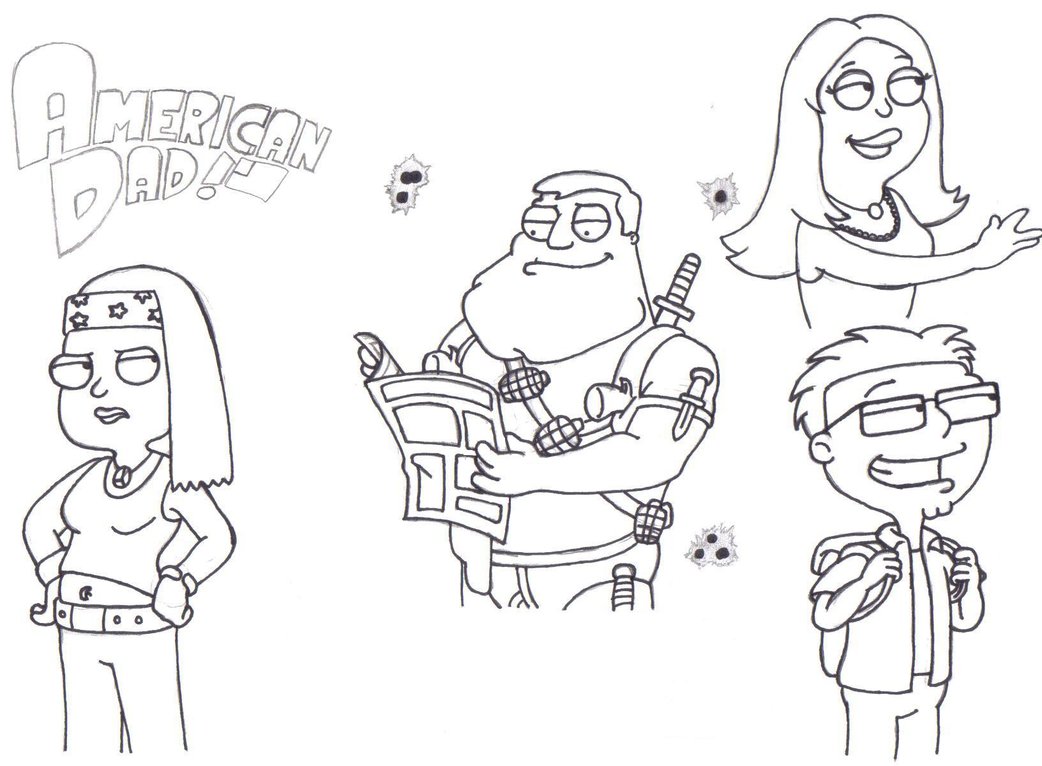 american dad colouring