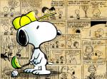 Snoopy playing golf