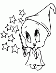Baby Tweety Witch Coloring Page