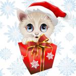 Funny Christmas Cat Cartoon