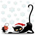 Funny Christmas Cat Cartoon hd