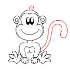 how to draw cartoon monkey