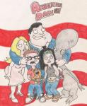 american dad coloured drawing
