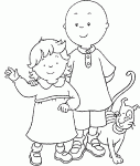 Caillou cat coloring